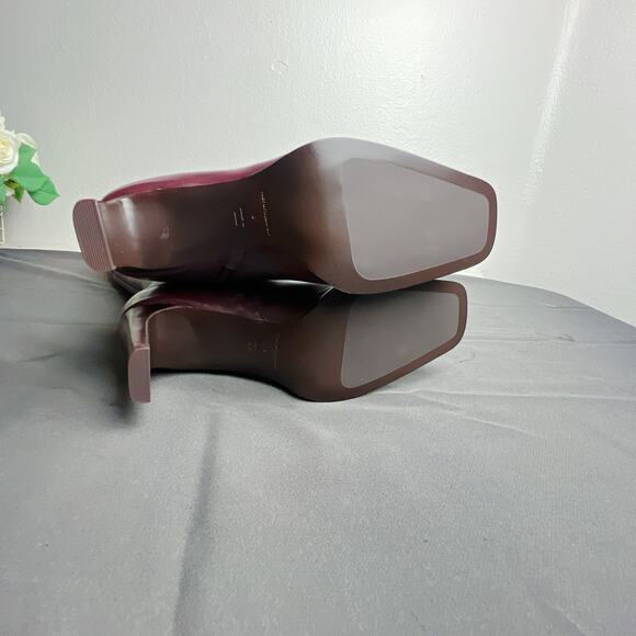 Reformation Claudette Ruby Leather Knee Boots Size 9 - Picture 2 of 8